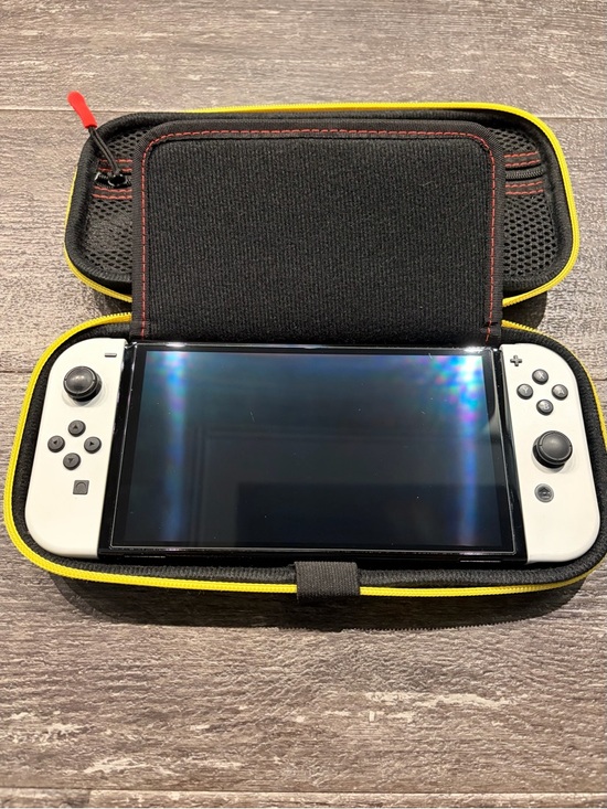 Nintendo Other - Nintendo Switch OLED White Joy‑Con Console in Pikachu case